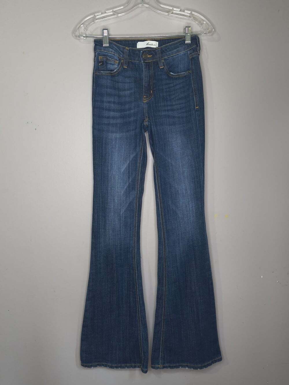 Kancan Mid Rise Dark Wash Flare Jeans Women's Size 1/24
